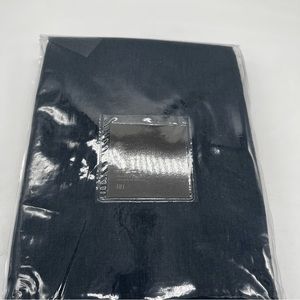 RH Modern Stonewashed Belgian Flax Linen Blue Shower Curtain